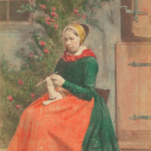 Photograph of a Seeland peasant girl in Danemark by Handsen and Schou.