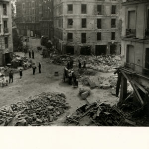 Rue Navarre and Monge liberation Paris - 2 photos SEEBERGER. Vintage Silver Prints 6.7x6.7 in for sale in our Gallery Selectionphoto