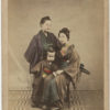 CDV Japon Young Boy and Girls - Tirage albuminé colorisé original ca 1870