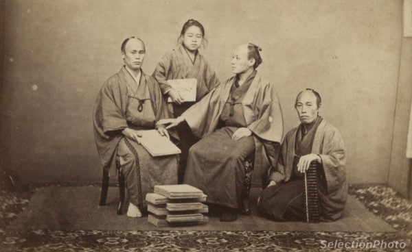 CDV Japon Marchands de Papier WASHI - Tirage albuminé original ca 1860