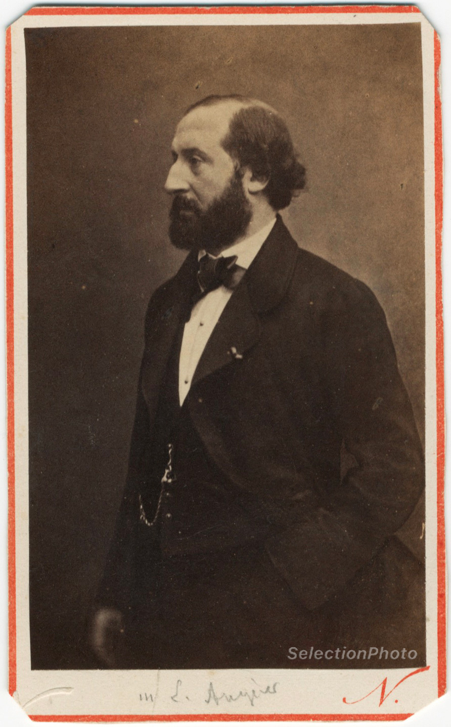 Emile AUGIER par Nadar - Tirage albuminé original format CDV ca 1870 Emile AUGIER par Nadar - Tirage albuminé original format CDV ca 1870 en vente dans notre Galerie Selection Photo