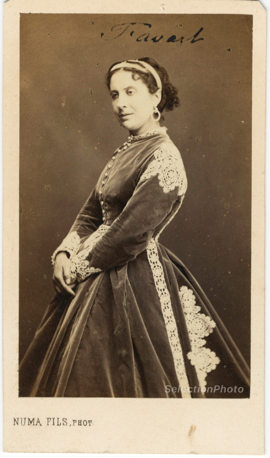 Marie FAVART actrice du Second Empire - Tirage albuminé original format CDV ca 1870