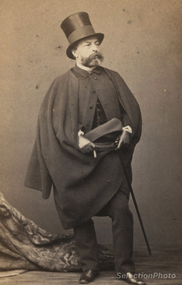 Portrait d'Ernest MEISSONIER par Bingham - Tirage albuminé original format CDV ca 1870