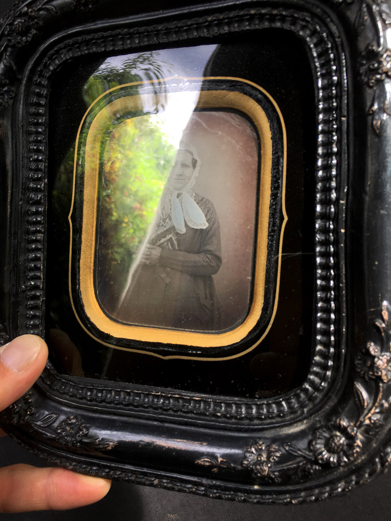DAGUERREOTYPE Second Empire 1/6 de Plaque - Une Paysanne - 9 x 7 cm