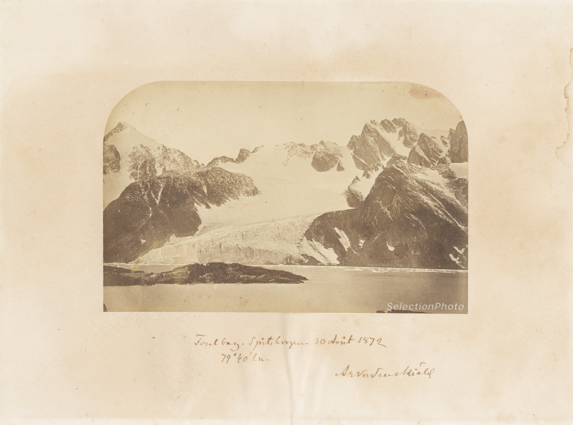 Expedition SPITZBERG Nordenskiöld 1872 - 4 Vintage Albumen Prints by Axel Enwall