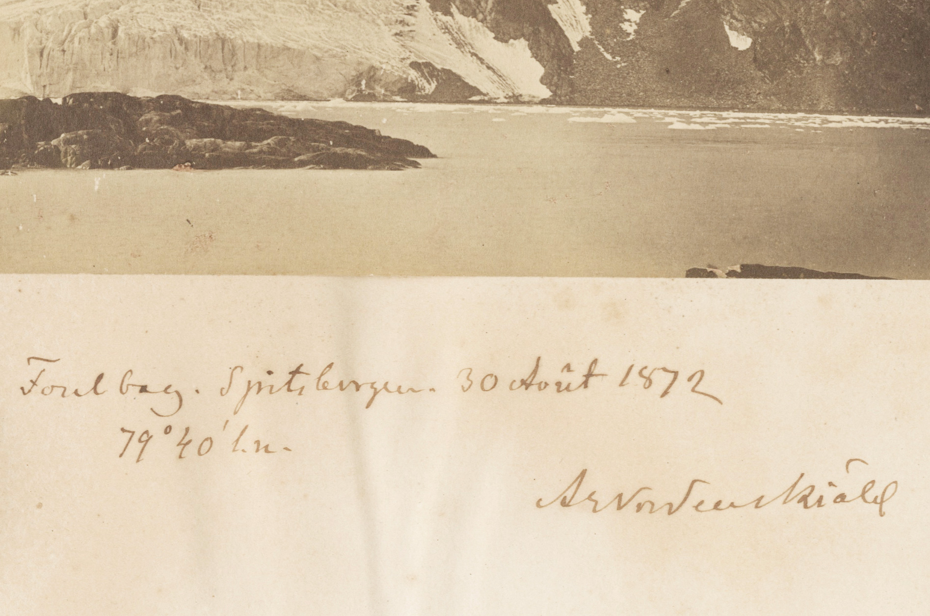 Expedition SPITZBERG Nordenskiöld 1872 - 4 Vintage Albumen Prints by Axel Enwall