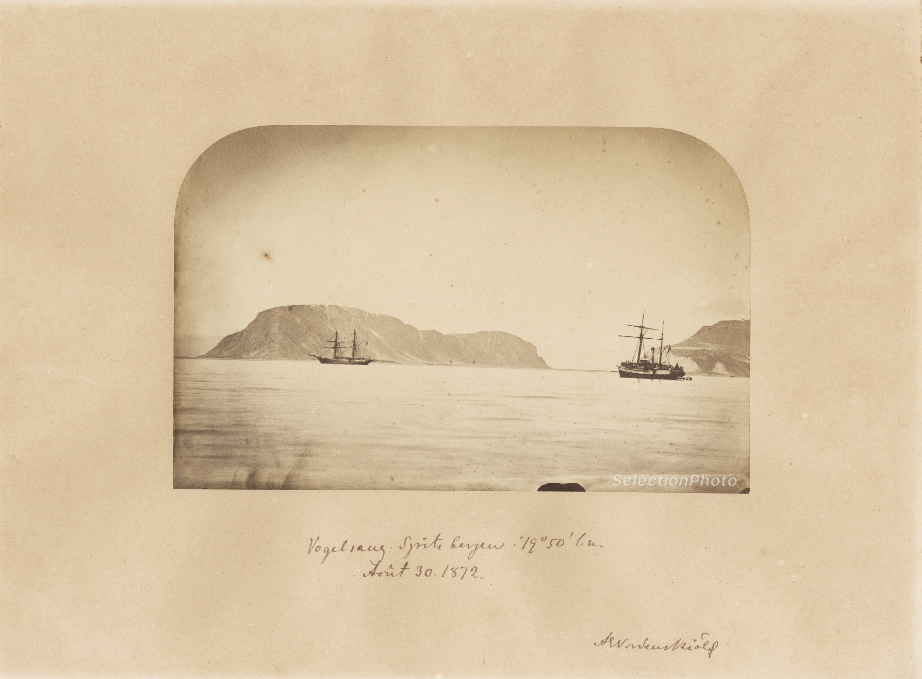 Expedition SPITZBERG Nordenskiöld 1872 - 4 Vintage Albumen Prints by Axel Enwall