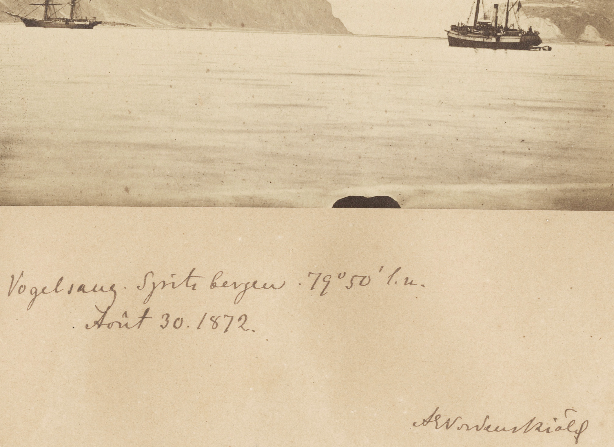 Expedition SPITZBERG Nordenskiöld 1872 - 4 Vintage Albumen Prints by Axel Enwall