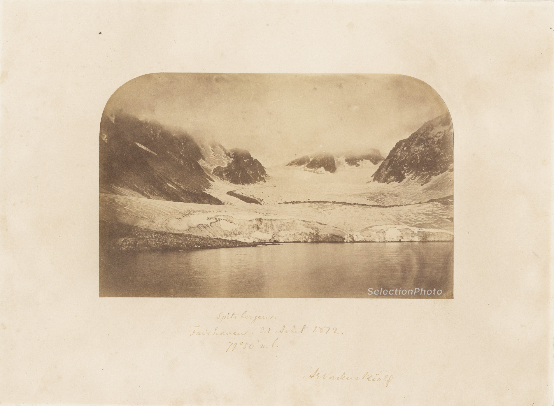Expedition SPITZBERG Nordenskiöld 1872 - 4 Vintage Albumen Prints by Axel Enwall