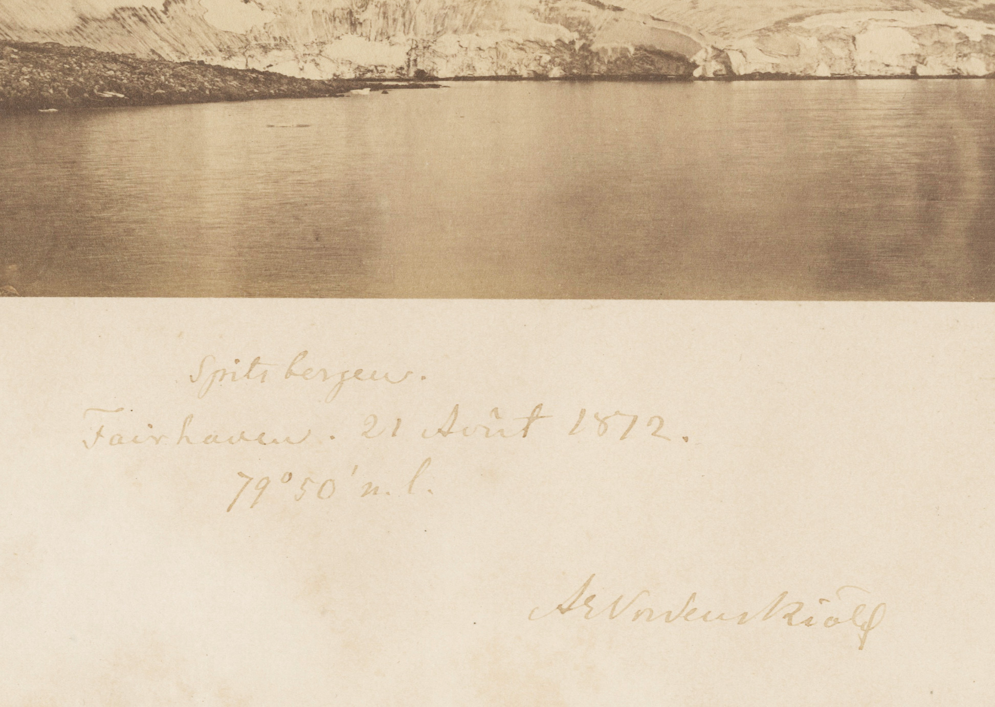 Expedition SPITZBERG Nordenskiöld 1872 - 4 Vintage Albumen Prints by Axel Enwall