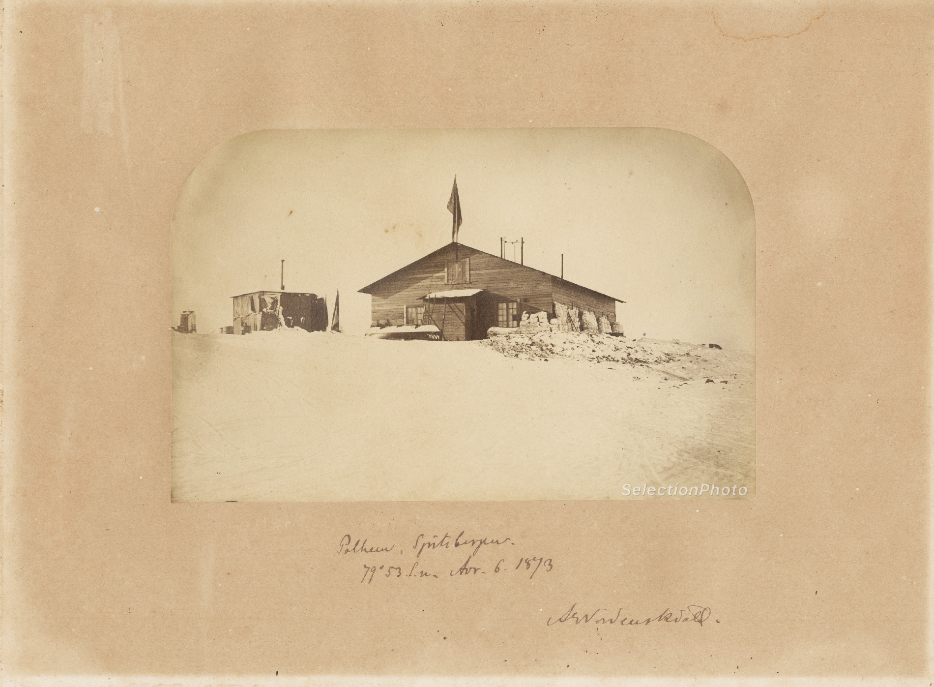 Expedition SPITZBERG Nordenskiöld 1872 - 4 Vintage Albumen Prints by Axel Enwall