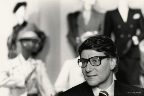Yves SAINT LAURENT at the Fashion Museum 1986 -Vintage Silver Print 8.7x6in