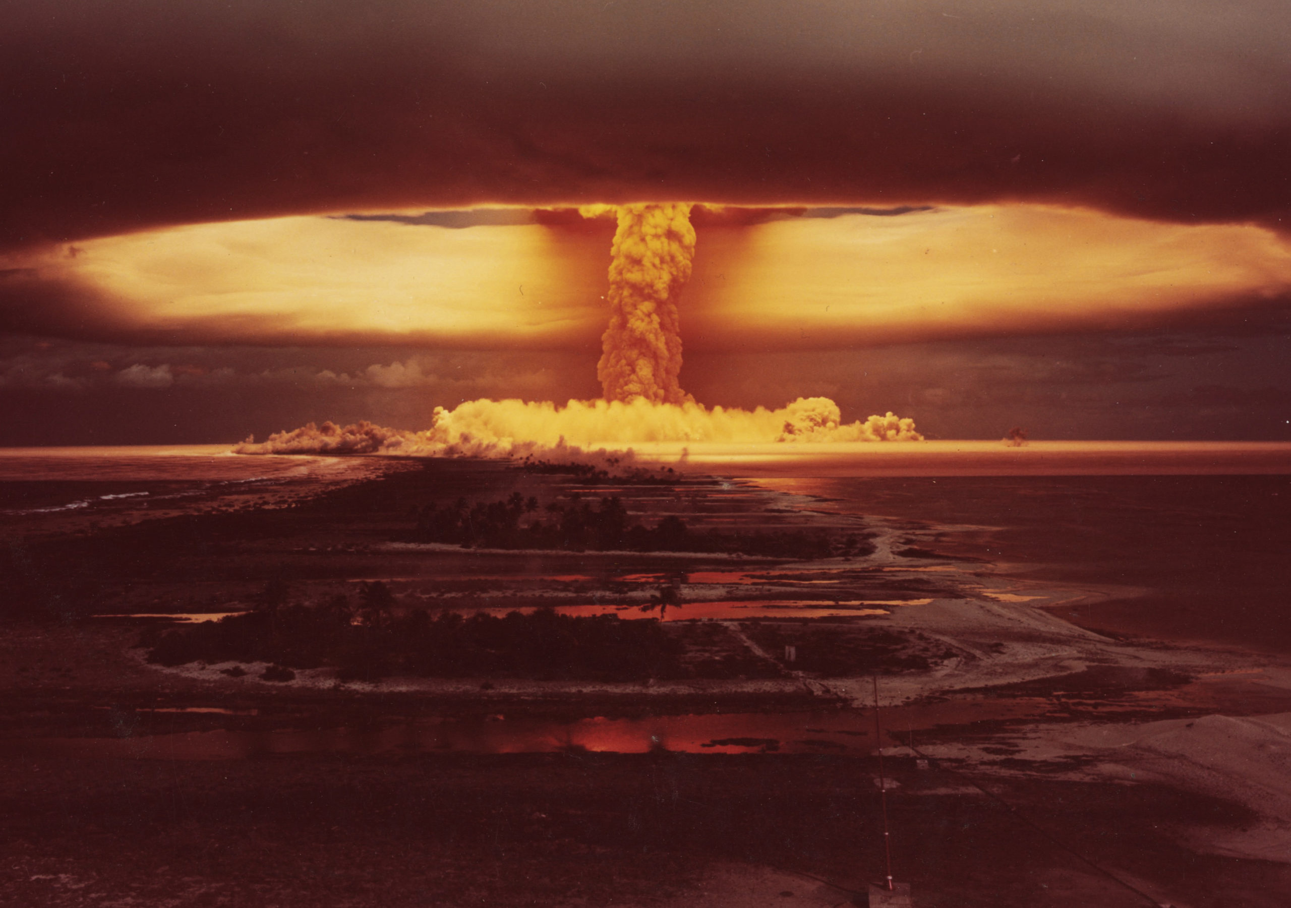 MURUROA Essai Nucléaire - Tirage Argentique Original d'Époque 1966 - 28 x 38 cm