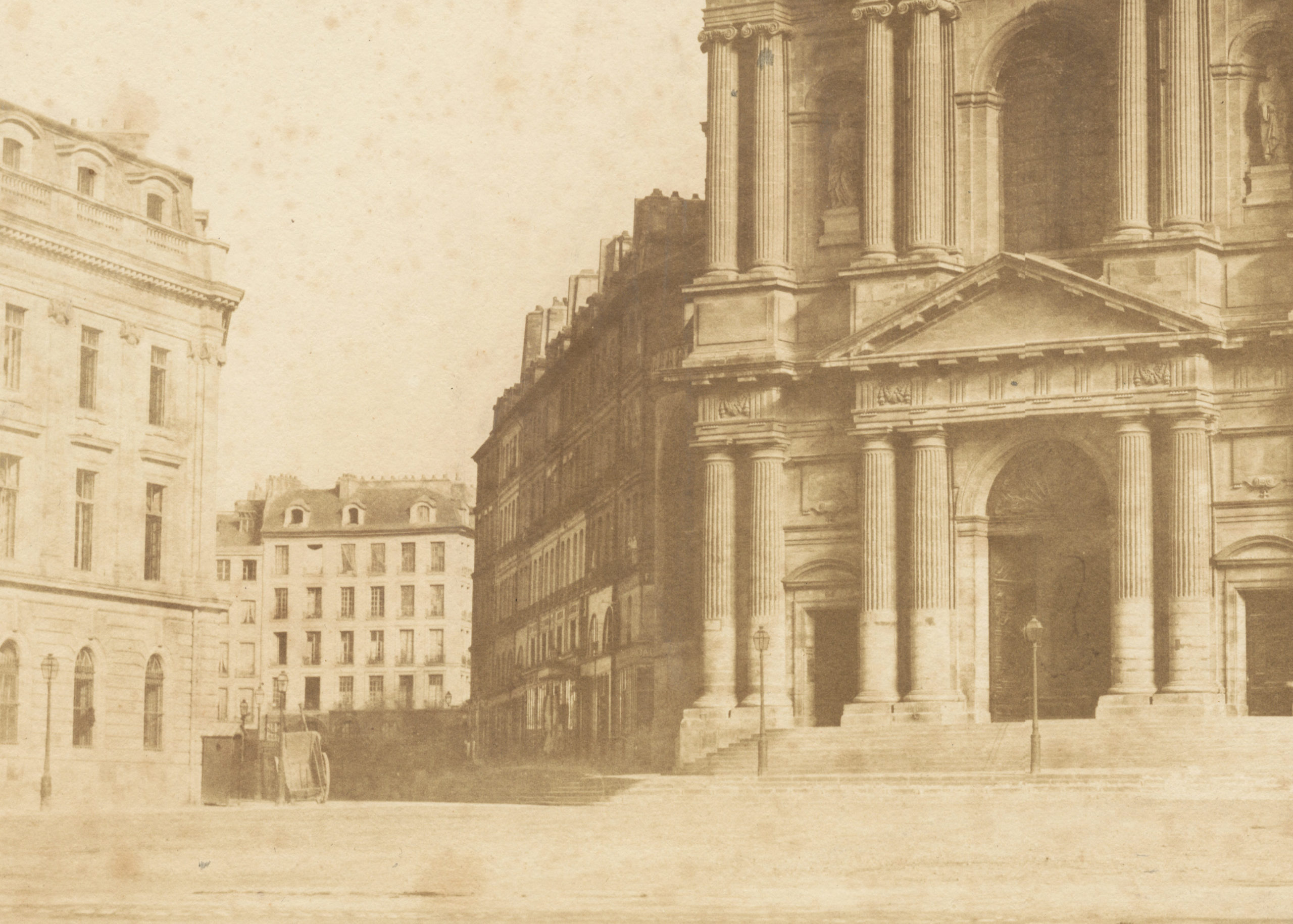 Edouard BALDUS Saint Gervais PARIS - Salt Print from Calotype 1855 - 17x13in