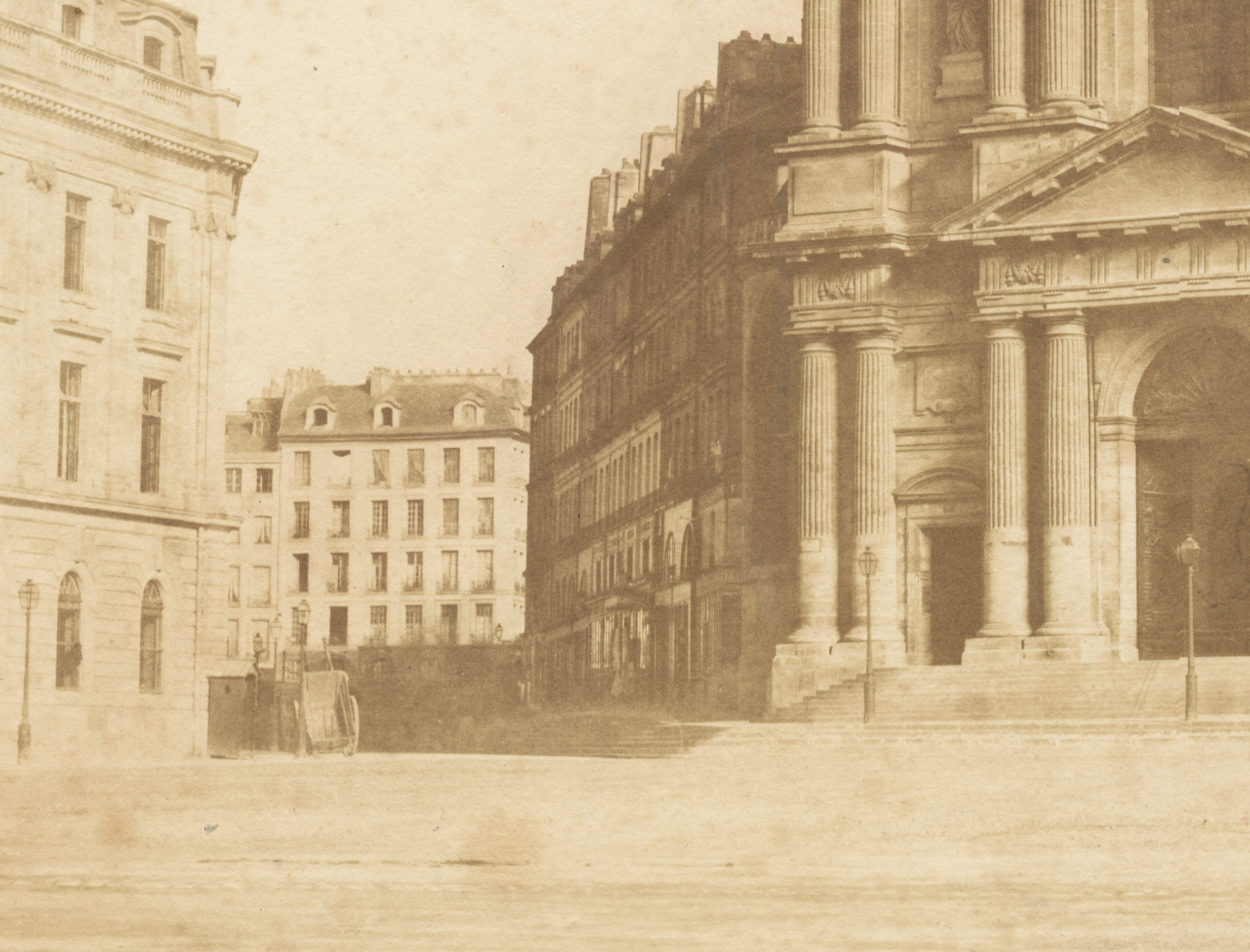 Edouard BALDUS Saint Gervais PARIS - Salt Print from Calotype 1855 - 17x13in