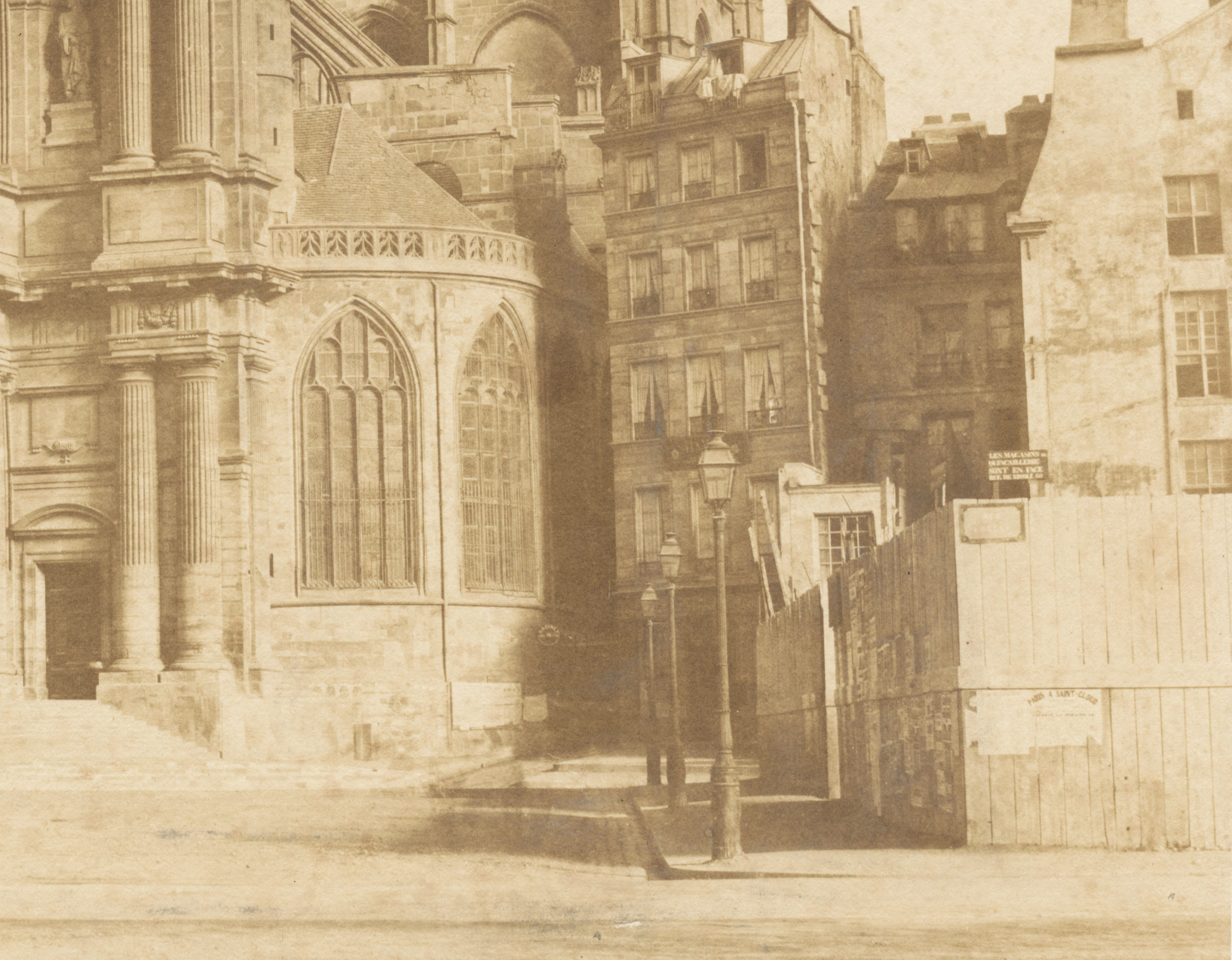 Edouard BALDUS Saint Gervais PARIS - Salt Print from Calotype 1855 - 17x13in