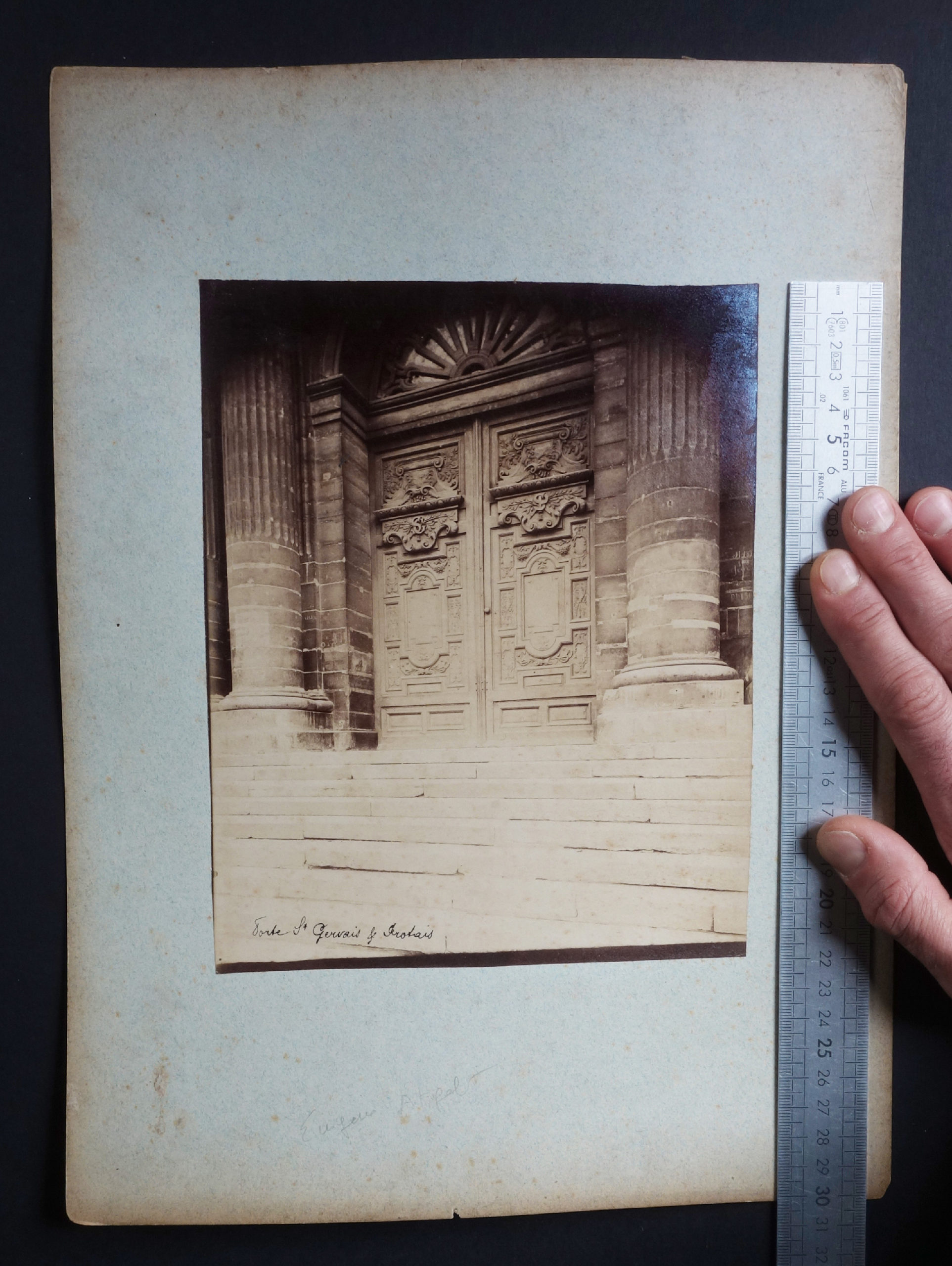 Eugène ATGET - Saint Gervais Church PARIS - Vintage Albumen Print 8x7in