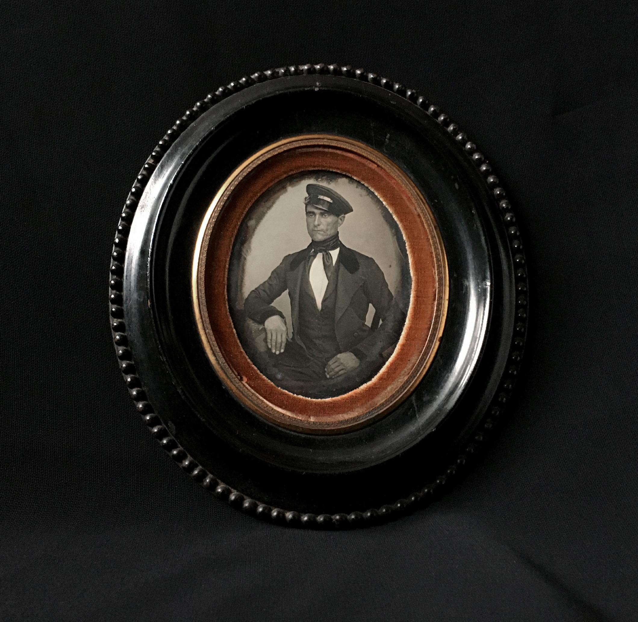 Daguerreotype DEVISUZANNE Toulon 1/6th - A Nice Thug's Head c1850 - 3.1x2.7in