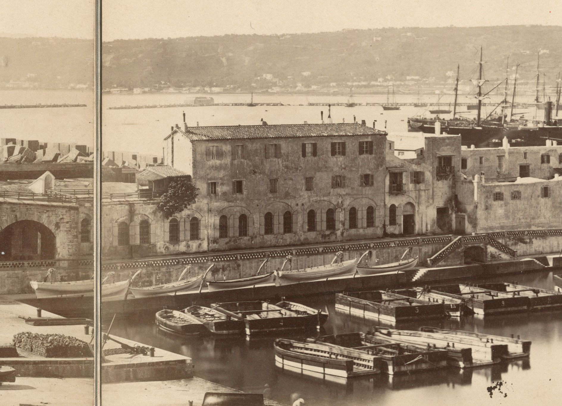 Panoramic view of ALGIERS - Portier c 1870 - Vintage Albumen Print 55x7.5 in Panoramic view of ALGIERS - Portier c 1870 - Vintage Albumen Print 55x7.5 in