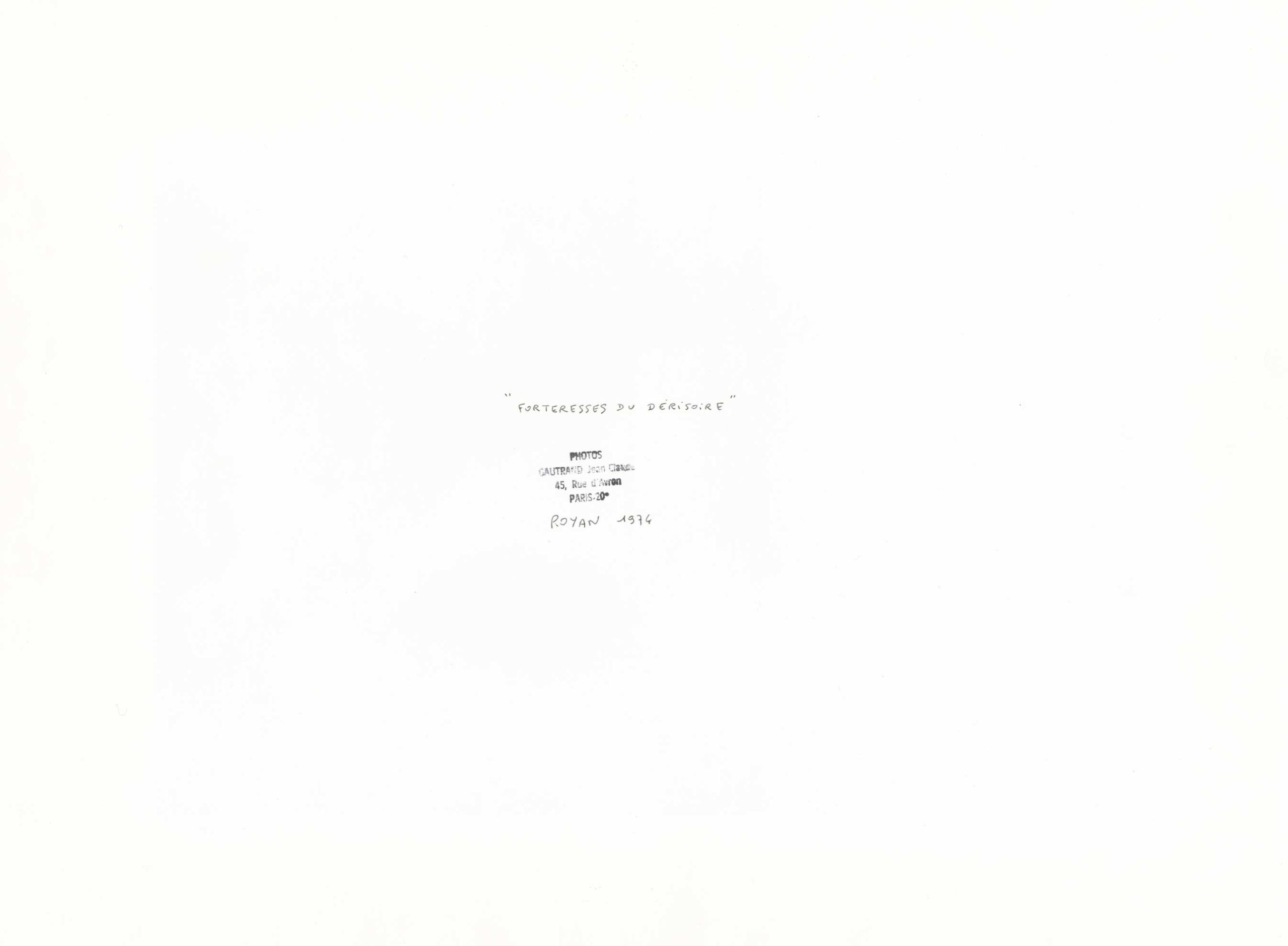 Jean Claude GAUTRAND "Forteresses du Dérisoire" - ROYAN - Original Print 1974 Jean Claude GAUTRAND "Forteresses du Dérisoire" - ROYAN - Original Print 1974