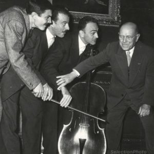 Pablo CASALS, les Frères Jacques - Tirage Argentique Original 1957 14x13cm