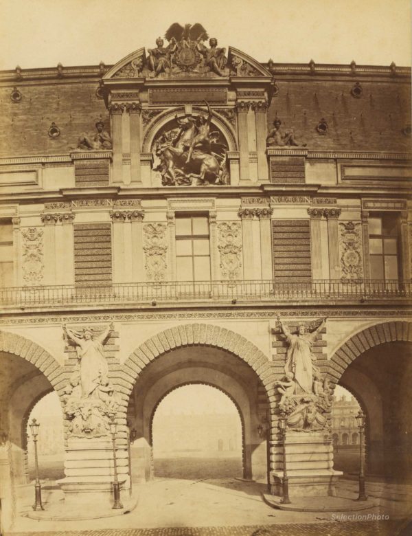 Photographie ancienne - LOUVRE Paris - Tirage Albuminé vers 1870 - 20 x 26 cm
