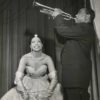 Josephine BAKER and the trumpeter circa 1950 - Vintage Silver Print 8.6x7.5in