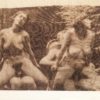 VANDYKE - Photographie sur soie (citrate de fer ammoniacal) - 4 scènes libertines 22x22cm