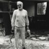 ARMAN dans son Atelier c1985 - Photographie P. BONAN - Tirage Original 35x28cm
