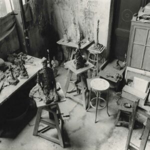 Alberto GIACOMETTI - workshop 1965 - Photo D. FRASNAY - Vintage Print 11x7.9in