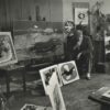 Georges BRAQUE in his workshop 1960 photo D. FRASNAY Original Print 11.4x7.5in