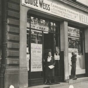 Louise WEISS Canditate FÉMINISTE - Paris Campagne 1935 - Tirage Original 17x12cm