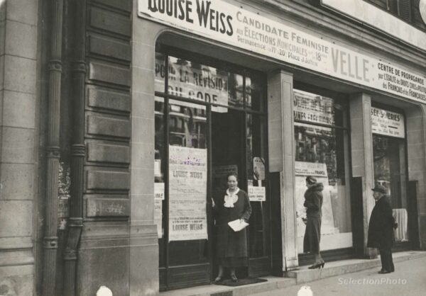 Louise WEISS Canditate FÉMINISTE - Paris Campagne 1935 - Tirage Original 17x12cm