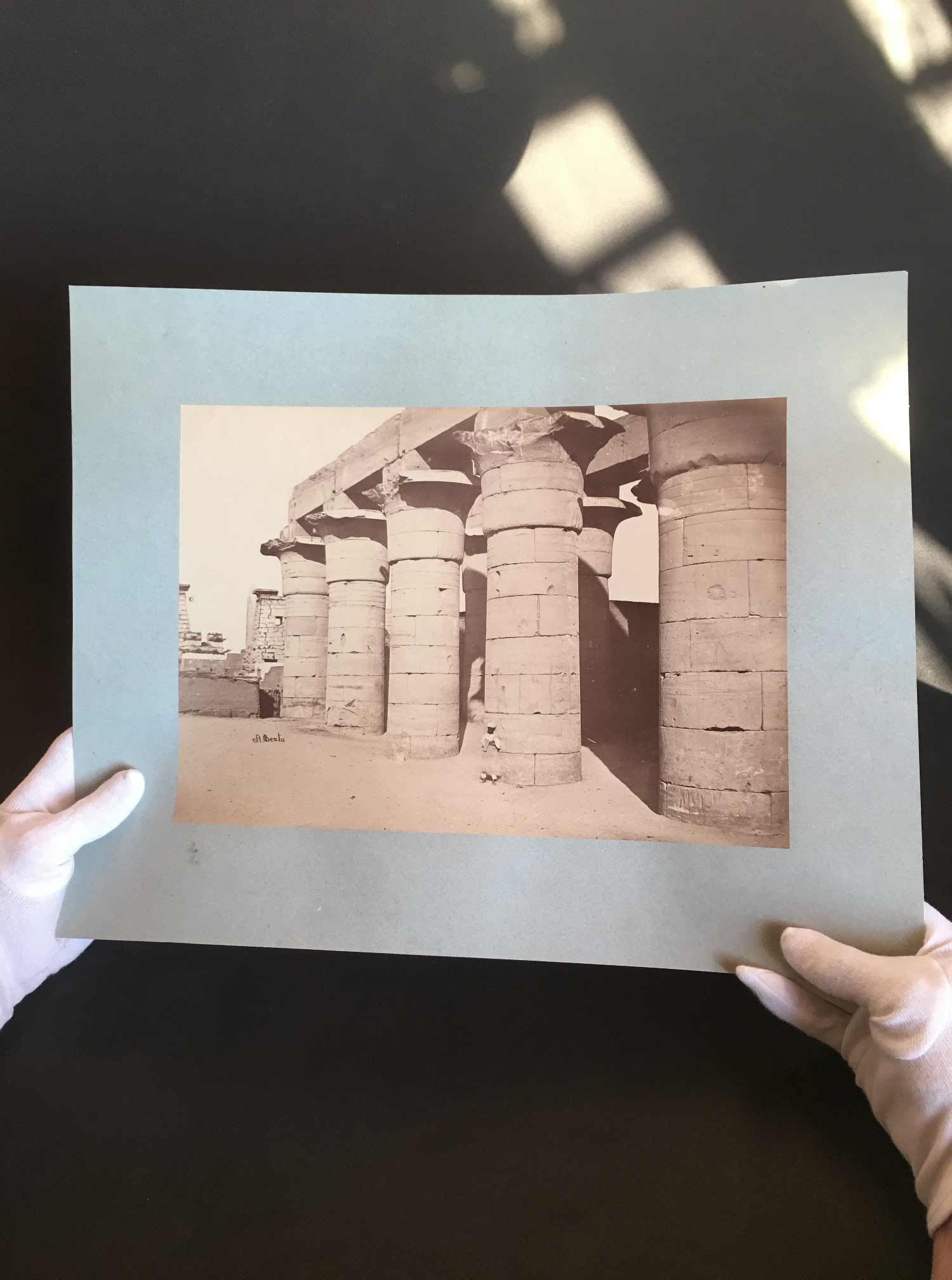 photo-egypte-beato-01a Felice BEATO - Egypt LUXOR - Vintage Albumen Print circa 1880 - 14.5 x 10.2in