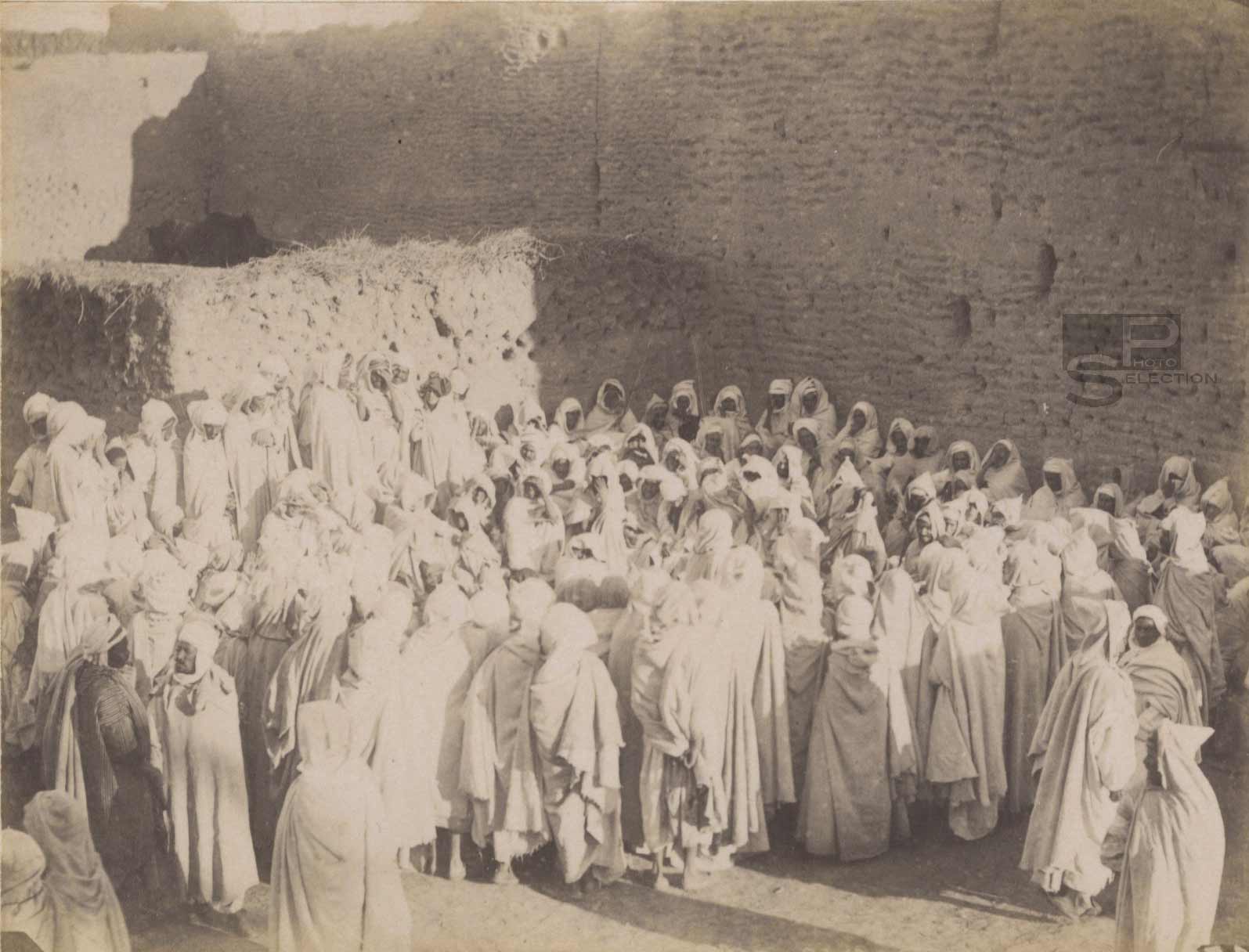 Rempart of Oumach BISKRA Algeria - People's Court - 2 Vintage Prints 4.3x3.1in