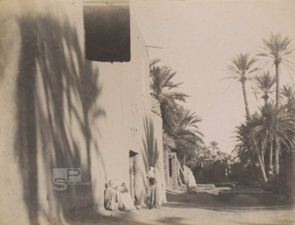 Une rue de SIDI OKBA Algérie c.1880 - Tirage Albuminé Original d'Époque - 11x8cm