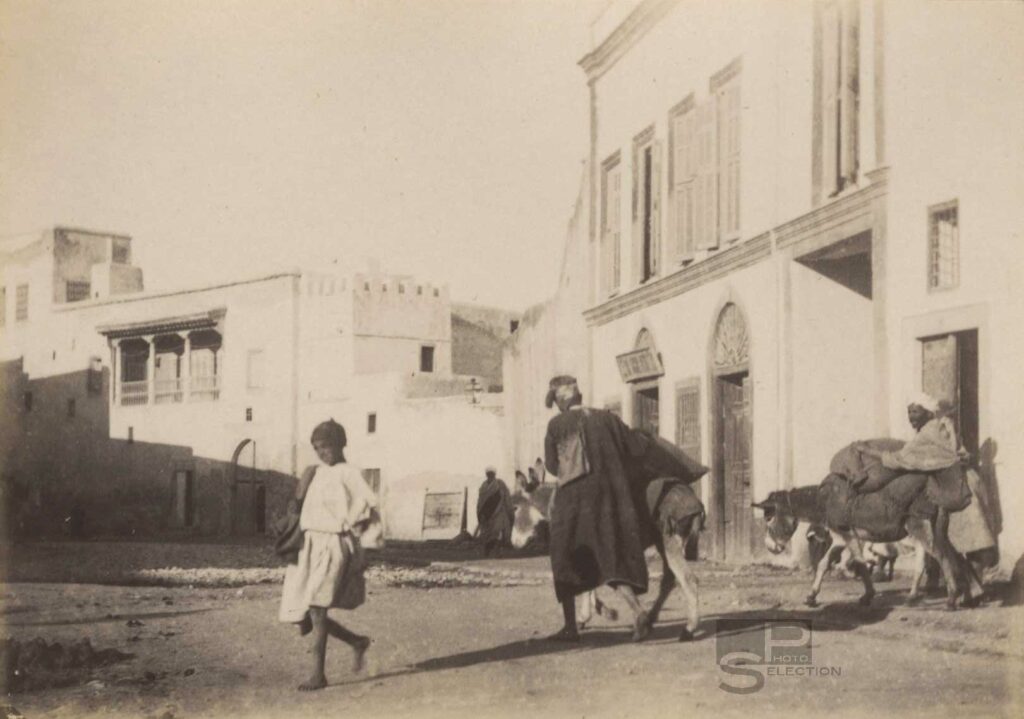 Tirage Albuminé Vintage De Tanger, Maroc - Débarcadère Vers 1880 - 24x31 Cm