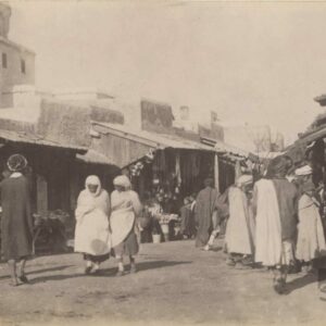 Le marché de KAIROUAN Rue Saussier Tunisie - c.1880 - Tirage Albuminé - 11x8cm