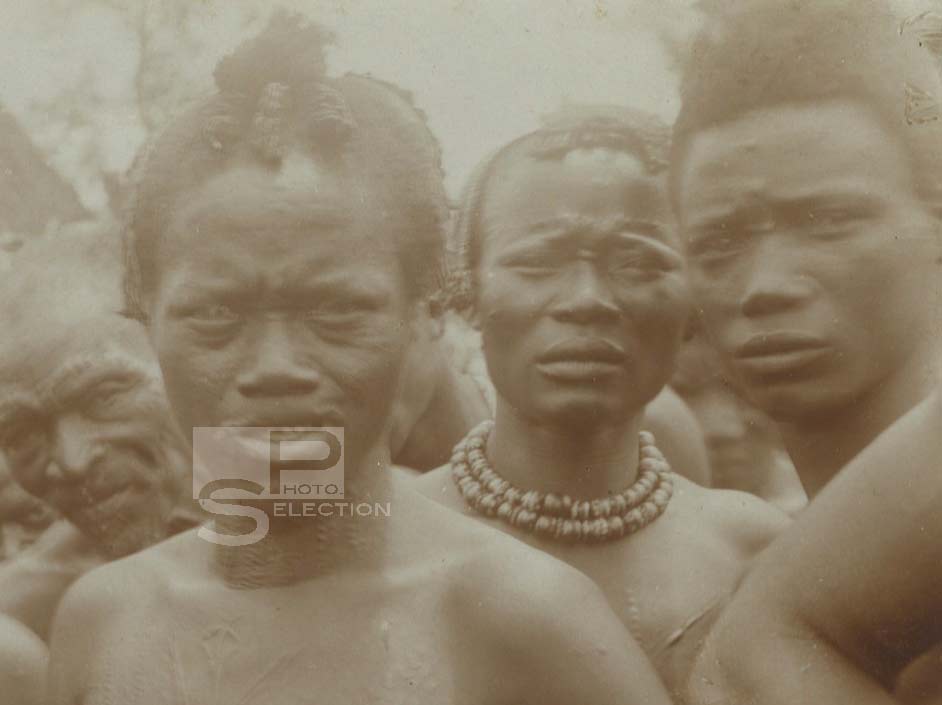Hands cut off from the Congo, A Tribe around 1890 - Vintage Aristotype Print 6.7x4.7in