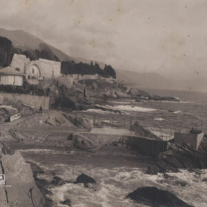 NERVI Genoa - Shore of the Levant Italy 1910 - Vintage Silver Print 6.7x4.7in