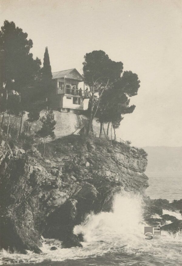Scalo Torre PIEVE di SORI - Italy 1910 - Vintage Silver Print 7.9x5.5in