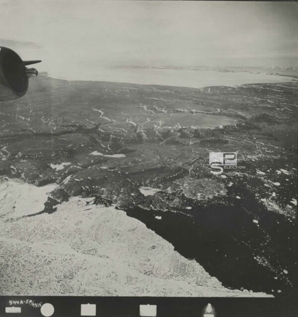 ADELIE Land Antarctica c1950 - Aerial Photography - Vintage Print 9x9in