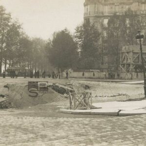 Écroulement du MÉTRO Alma - Paris 1915 - Tirage Argentique Original 17x12cm