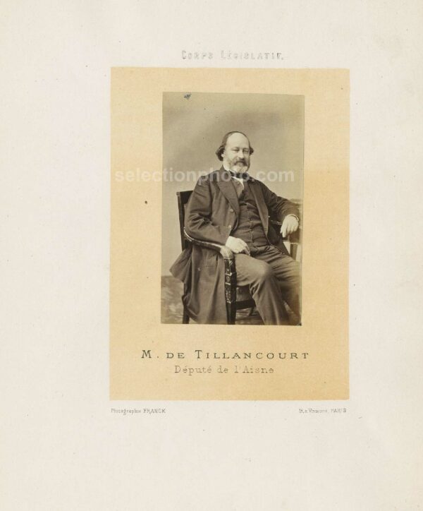 Edmond de Tillancourt Député Second Empire de l'AISNE - Albumine par Franck 6x10cm