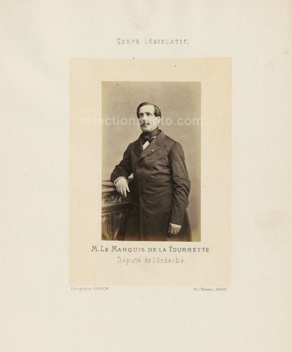Marquis de la TOURRETTE député Second Empire de l'Ardèche - Albumine par Franck 6x10cm