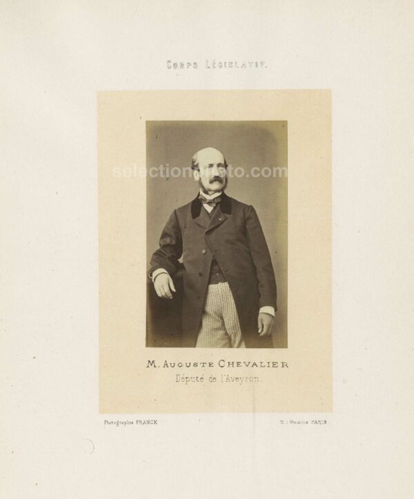 Guillaume Auguste Chevalier député Second Empire de l'Aveyron - Albumine par Franck 6x10cm