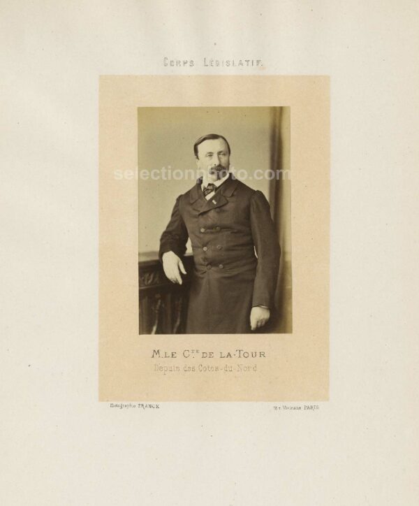 Comte Gustave de LA TOUR député Second Empire des Côtes du Nord - Albumine par Franck 6x10cm