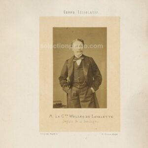 Samuel WELLES de LAVALETTE député Second Empire de Dordogne - Albumine par Franck 6x10cm