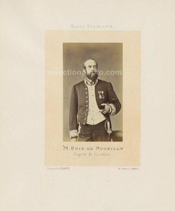 Théodore Bois de MOUZILLY député Second Empire du Finistère - Albumine par Franck 6x10cm