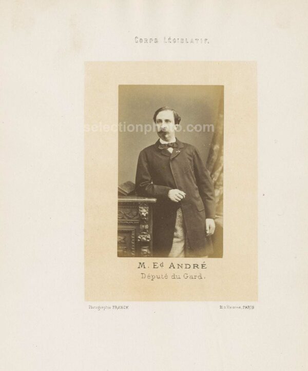 Edouard, François ANDRÉ député Second Empire du Gard - Albumine par Franck 6x10cm